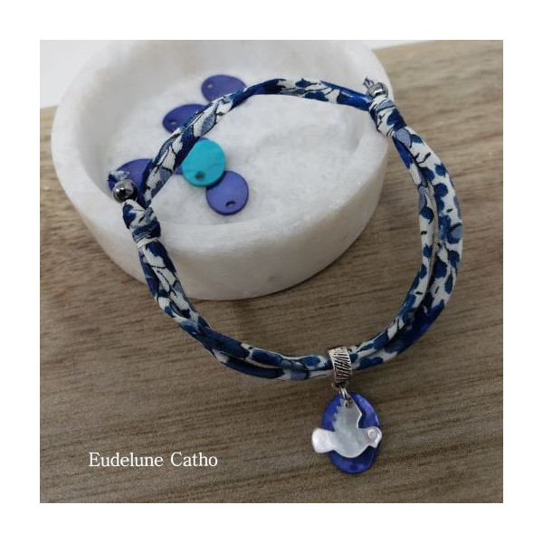 Bracelet colombe liberty nacre pour jeune fille – Confirmation