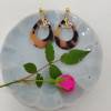 Boucles d'oreilles Notre-Dame de Rocamadour mini colombe plaqué or