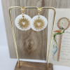 Boucles d’oreilles Sacré-Cœur acier inoxydable sur nacre
