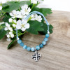 Bracelet dizainier avec croix de Jérusalem – Scoutisme & foi