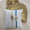 Bracelet religieux avec une médaille miraculeuse sur chaine plaqué or
