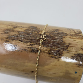 Bracelet religieux gourmette avec une fine colombe sur chaine