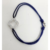 Bracelet religieux cordon croix lobée rosace et zircons lumière