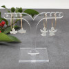 Créoles avec ange en nacre boucles d’oreilles religieuses
