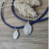 Collier Médaille Miraculeuse 17 mm sur nacre – Plaqué Or ou Argent