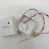 Bijou collier religieux Vierge Marie nacre sertie clos sur chaine