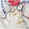 Collier Croix Grecque Lobée sur Pastille Martelée | Bijou Spirituel