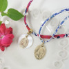Collier grande Médaille Miraculeuse , Plaqué or ou Argent 22 mm