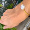 Bracelet religieux médaille miraculeuse en nacre sur cordon