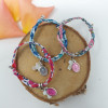 Bracelet cordon liberty médaille miraculeuse croix nacre jeune fille